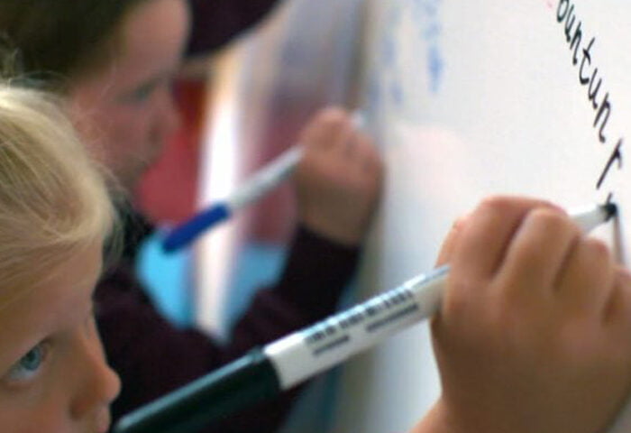 Smart whiteboard paint in education at Ratoath junior national school