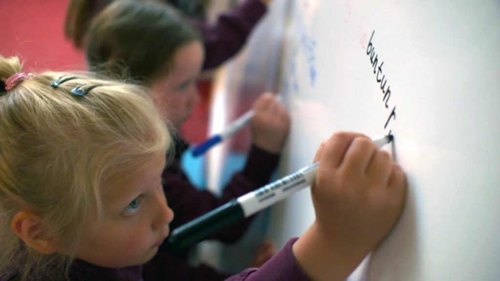 Smart whiteboard paint in education at Ratoath junior national school