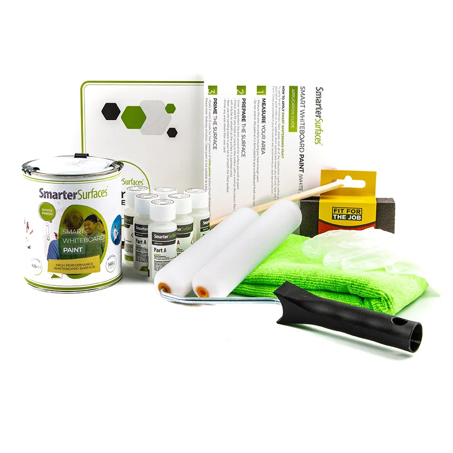 Whiteboard paint white full kit