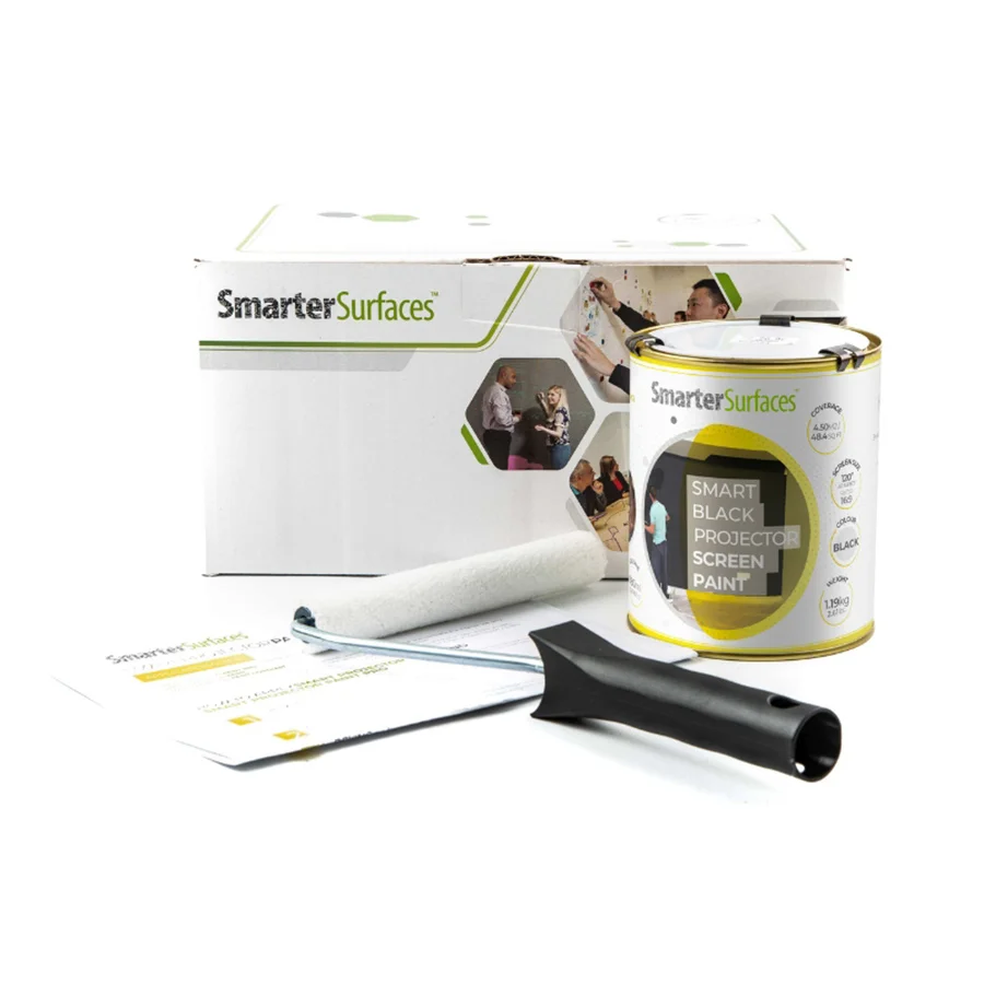 Black projector screen paint full kit