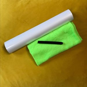 Self adhesive whiteboard film white large 24×12 sample