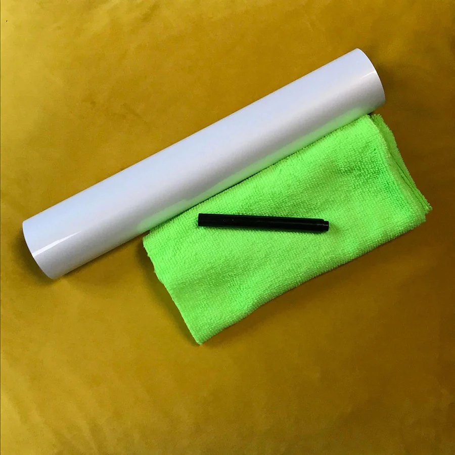 Self adhesive whiteboard film white large 24×12 sample