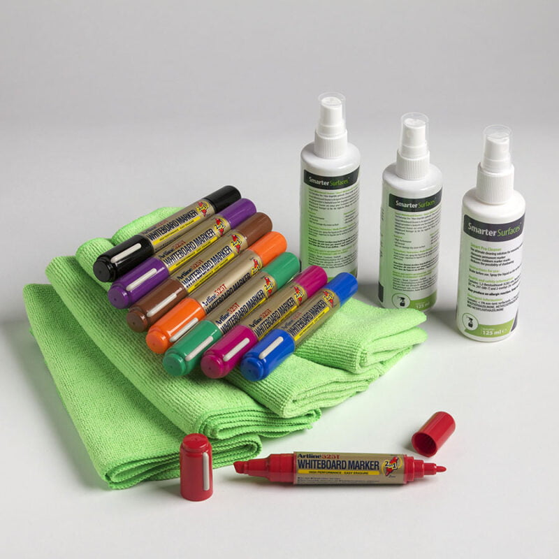 Whiteboard cleaning set pro whiteboard user kit